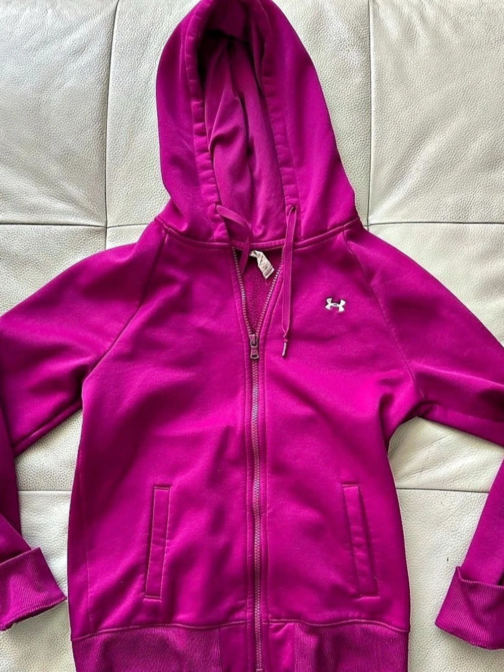 Kids Under Armour Pink Zip-Up Hoodie Size SM/P